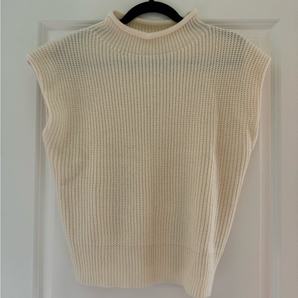 Sleeveless Mock Neck Sweater